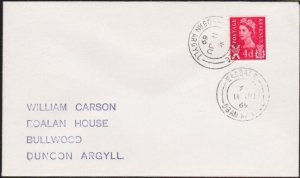 GB SCOTLAND 1969 cover EASDALE / OBAN ARGYLL cds...........................B1569