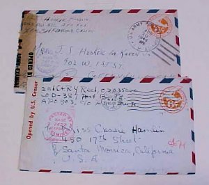 US  NEW GUINEE APO 503 SEPT 30,1943 ORO BAY,APO 923 AUG 10,1944 PORT MORESBY