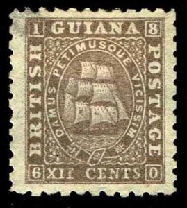 1862-65 British Guiana #34 Seal of the Colony - OGLH - VF - CV$800.00 (ESP#3024)