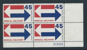 United States Plate Block  mnh SC  E22
