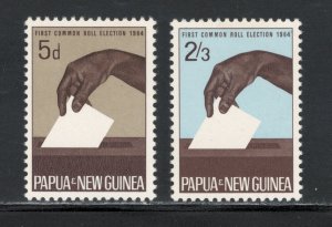 Papua New Guinea 1964 First Common Roll Elections Scott # 182 - 183 MH