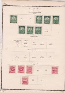 nicaragua 1895 official stamps on page ref r9133