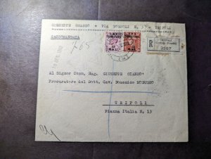 1950 Registered British Occupied Libya BMA Tripolitania Overprint Cover