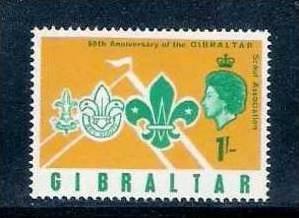 Gibraltar 1968 Scout, Badge, Emblem MNH # 1710