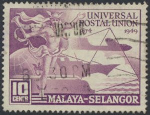 Selangor Malaya  SC#  76  Used   UPU  see details & scans