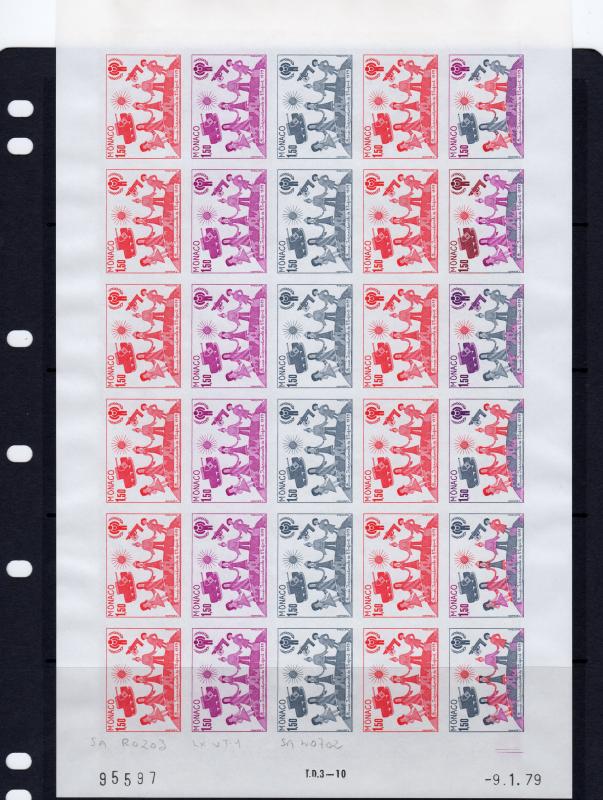 Monaco 1979 Sc#1173/1177 International Year Child 5 Sheetlets Trial Color  (150)