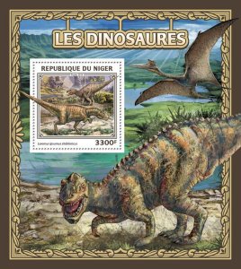 Dinosaurs Stamps Niger 2016 MNH Prehistoric Animals 1v S/S