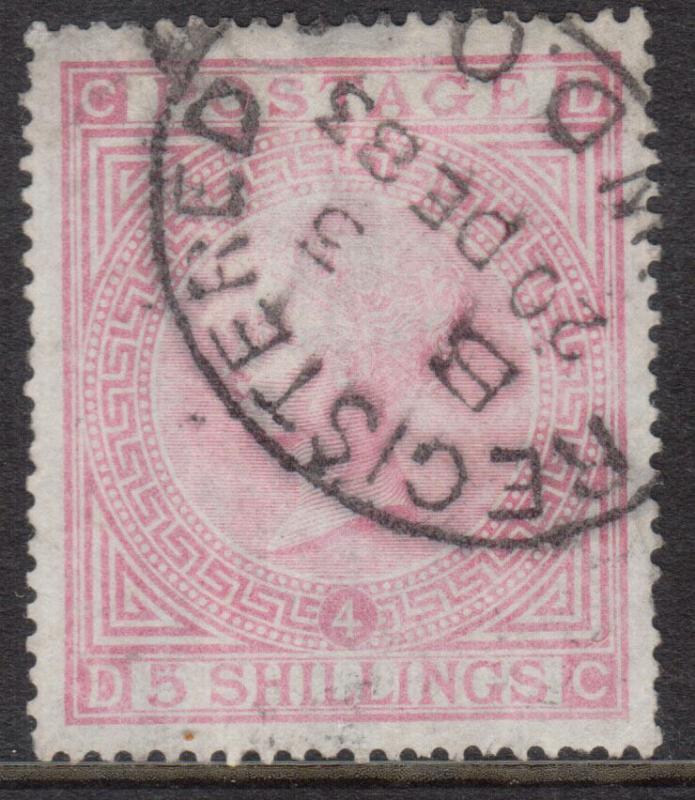 Great Britain #90 VF Used Plate #4 With 20 Dec 1883 Cancel