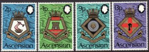 1973 Ascension Naval Arms complete set MNH Sc# 166 / 169  CV: $12.00