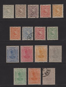 Iran 1898 Shah Muzaffar-ed-Din #104-119 Economy Set w/ Six Reprints Mint & Used