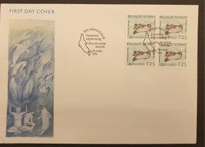 Greenland FDC Marine Mammals 1991 Hooded Seals