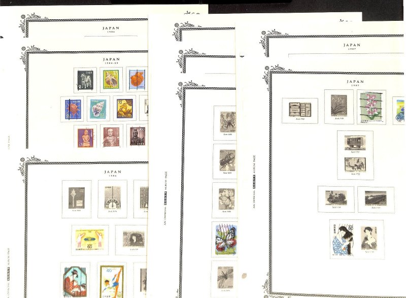 Japan Stamp Collection on 100+ Scott Specialty Pages, 1984-2000 (CR)