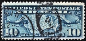 SC#C7 10¢ Map & Planes (1926) Used