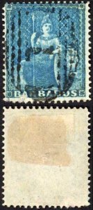 Barbados SG19 (1d) Blue Clean cut perf 14 to 16 Cat 90 pounds