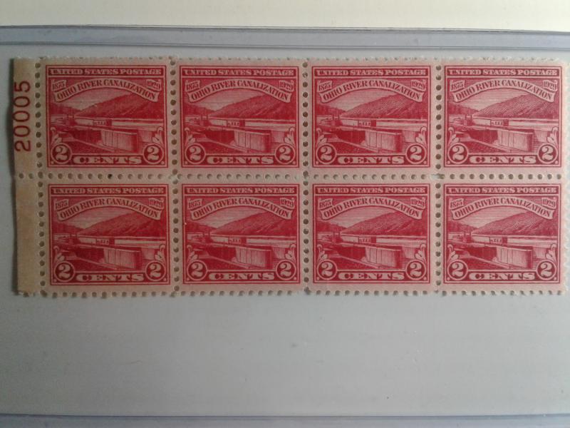 SCOTT # 681 MINT NEVER HINGED AMAZING PLATE BLOCK OF 8 !!