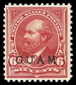 Guam Scott 6 1899 6c Garfield Bureau Issue Mint F-VF OG LH Cat $125