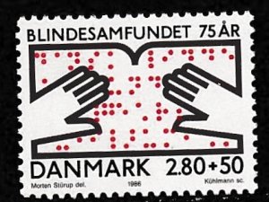 Denmark # B70, Society for the Blind 75th Anniversary, Mint NH, 1/2 Cat.