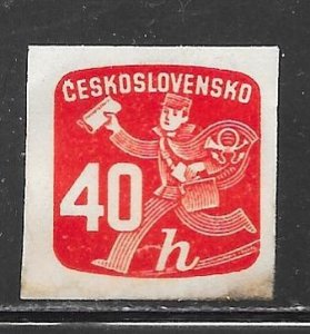 Czechoslovakia P33: 40h Newspaper Delivery Boy, unused, NG, imperf