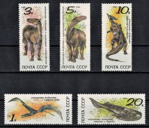 RUSSIA 1990 - Dinosaurs / complete set MNH