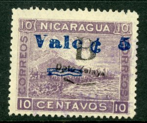 Nicaragua 1904 Bluefields OP 5¢/10¢ Lithographed Momotombo VFU C170 ⭐⭐⭐⭐⭐⭐