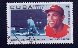 CUBA Sc# 4348 WORLD CUP OF BASEBALL sport 5c ANTONIO MUNOZ   2003 used / cto