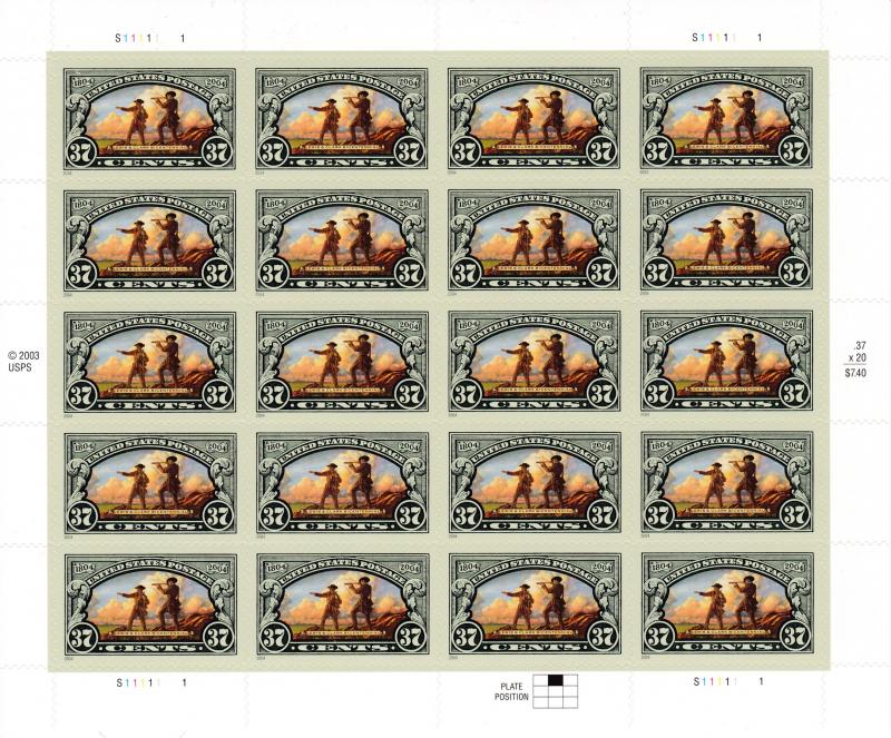 United States 2003 Lewis & Clark Explorers Sheet Pristine