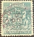 RHODESIA # 15-USED-SINGLE----DEEP GREEN----1890-94