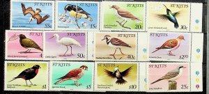 St. KITTS Sc 55-66 NH ISSUE OF 1981 - BIRDS - (JS23)