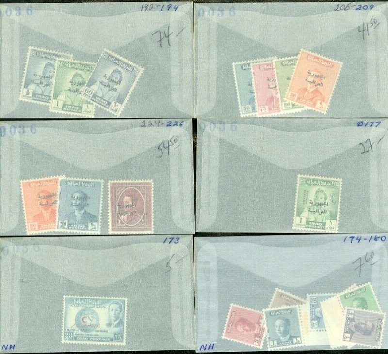 EDW1949SELL : IRAQ Very clean collection of all VF, Mint OG LH Better. Cat $227.