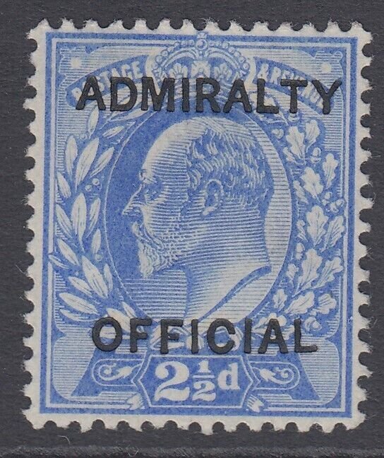 SG O105 2½d ultramarine Admiralty official. A fine fresh mounted mint... 