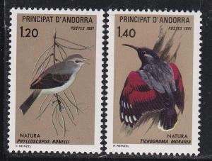 Andorra-French 288-89 MNH 1981 Birds