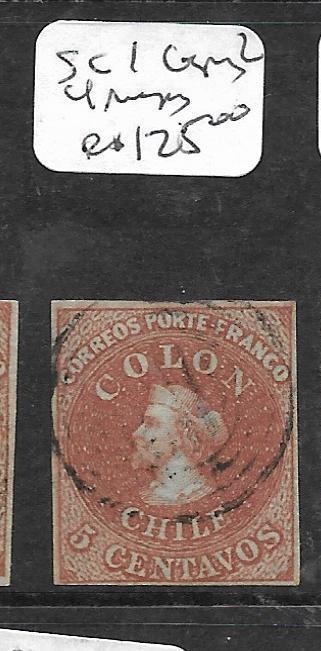 CHILE (PP1903B)  COLUMBUS  5C  SC 1 4  MARGINS VFU COPY 2