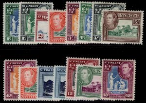 ST. VINCENT GVI SG164-173, 1949-52 SHORT set, M MINT. Cat £18.