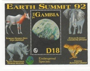 Gambia 1992 - Earth Summit - Souvenir Stamp Sheet - Scott #1345 - MNH