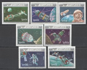 Wb155 1986 Cambodia Kampuchea Space Exploration Gagarin 1Set Mnh