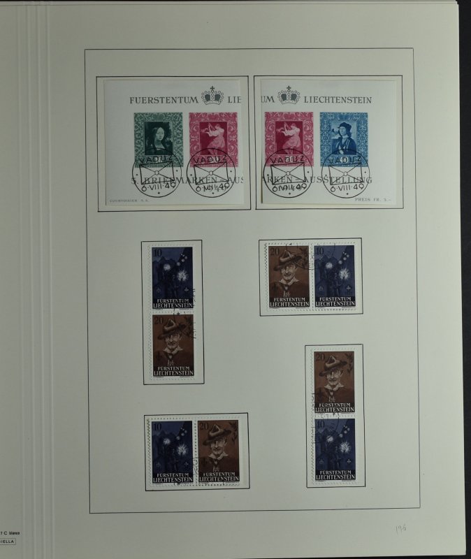 LIECHTENSTEIN, WONDERFUL MOSTLY USED COLLECTION 1912-73	COMPLETE