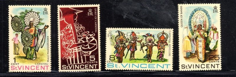 ST. VINCENT #264-267 1969 ST. VINCENT CARNIVAL DAY MINT VF NH O.G