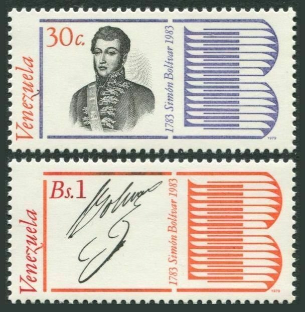 Venezuela 1193-1194,MNH.Mi 2118-2119. Bolivar 1979.Alexander Sabes Petion,