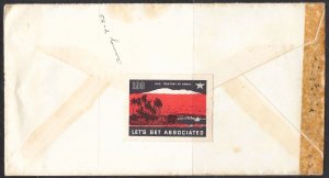 United States 2ea 1930 stamps on Cover - Note Hilo Territory stamp on back