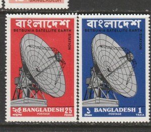 1975 Bangladesh - Sc 89-90 - MH VF - 2 single - Satellite Earth Station