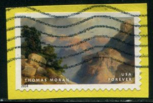 4917 US (49c) Hudson River School Paintings - Moran SA, used on paper