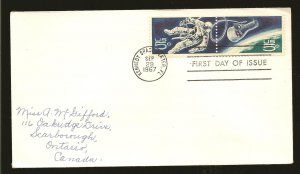 USA SC#1331-1332 Kennedy Space Center First Day Cover Used