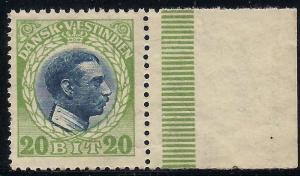 Danish  West Indies 54 Mint VF NH crackly gum