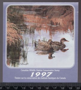 1997 #FWH13 Canada Federal Wildlife Habitat Conservation stamp MNH Cv$50