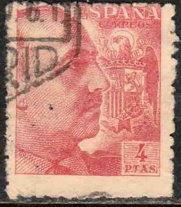 Spain 704, 4Pts FRANCO. Used. F. (134)