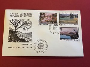 Cyprus First Day Cover Europa 77 1977 Stamp Cover R43008