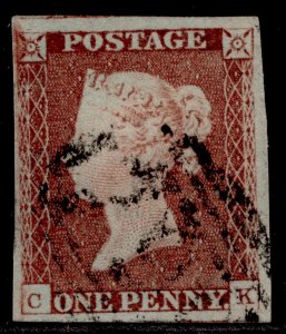 GB QV SG8, 1d red-brown, FINE USED. Cat £35. CK 