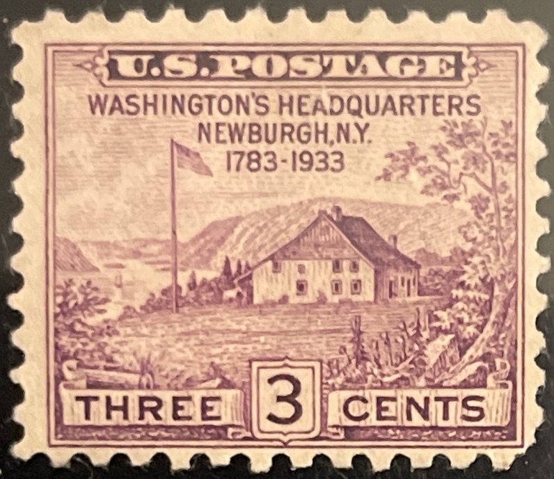 Scott #727 1933 3¢ Washington's Headquarters unused hinged