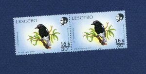 LESOTHO - # 805, SG 948a - VF MNH  pair 16s on 30s - one bar & two bars --c