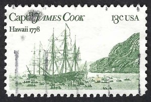 United States #1733 13¢ Captain James Cook (1978) Used.